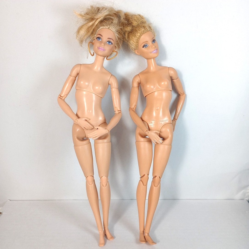 2 x Barbie Made To Move Doll Fully Articulated Doll All Joints Blonde Blue Eyes